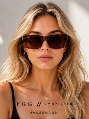 VonZipper Haussmann F+G Sunglasses Brown Oversized